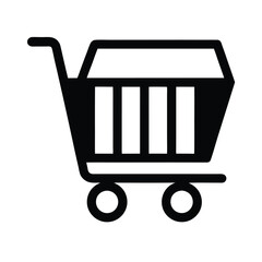 Shopping cart icon for e-commerce and retail design