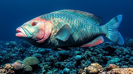 Vibrant Coral Reef Fish Underwater Closeup