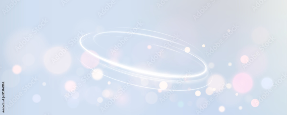Poster Soft glow. Bokeh light lights.Magic of lights: Bokeh effect.