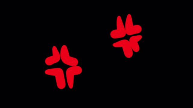 A cartoon-style damage effect on a black screen. 2D kawaii-style injuries. A 4K anime anger effect with shaking red fury lines.