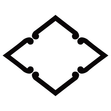 家紋です。尖り鐶菱といいます。