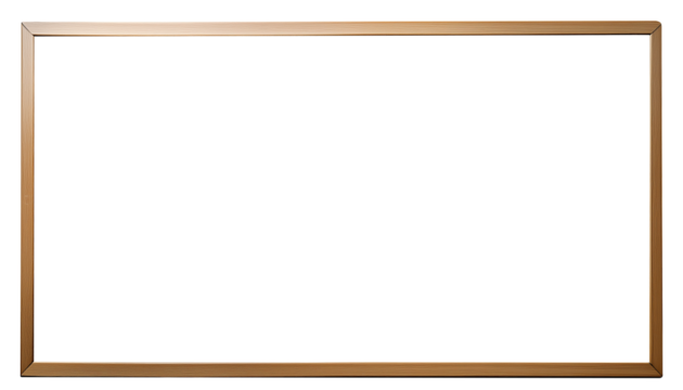 blank school white board with wooden frame isolated transparent white background