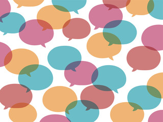 カラフルな吹き出しの背景