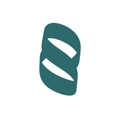 A Creative Flat Vector Logo of a Folded Design Isolated on Transparent Background, Ideal for Branding
