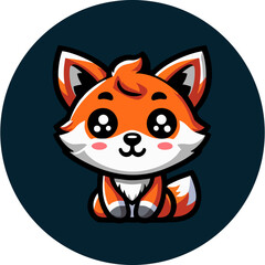 Obraz premium cute Wolf logo nice.eps