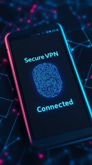 Protection VPN Virus Smartphone displaying secure VPN connection.
