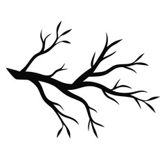 A tree branch vector silhouette