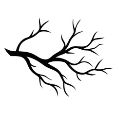 A tree branch vector silhouette
