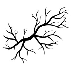 A tree branch vector silhouette