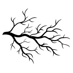 A tree branch vector silhouette