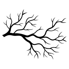 A tree branch vector silhouette