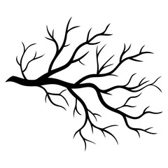 A tree branch vector silhouette