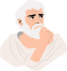 Lucretius thinking portrait