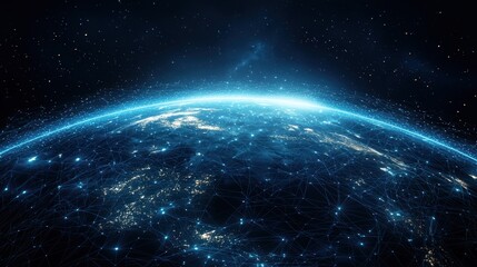Obraz premium Global Network and Connections