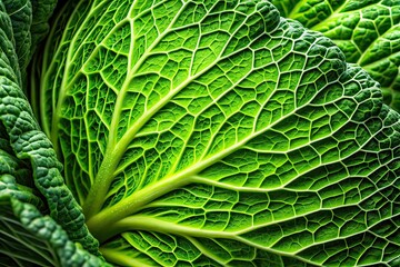 Cabbage Leaf 1 - Fresh Produce Background Image
