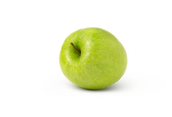 Green juicy apple isolated with shadow