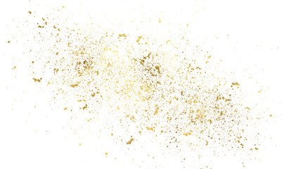 Splash Gold Foil texture, . Golden splatter frames glitter. Gold stroke on transparent background.A banner for luxury advertising. An invitation to a wedding or anniversary.