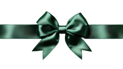 Elegant Green Ribbon Bow: A beautifully crafted emerald green ribbon bow, delicately tied and centered, epitomizes grace and elegance, ideal for gifting, celebrations.