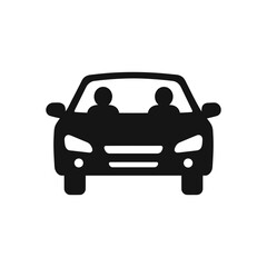 Obraz premium Car sharing. Road trip. Vector icon illustration