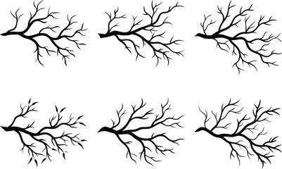 A tree branch vector silhouette