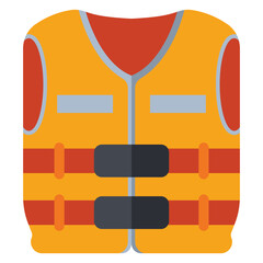 Life jacket for kids vector cartoon illustration isolated on a white background.