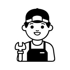 Plumber hand drawn illustration