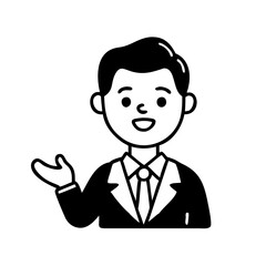 Salesman Hand drawn illustration