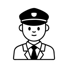 Security Guard Hand-Drawn Illustration
