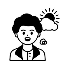 Meteorologist Hand-Drawn Illustration