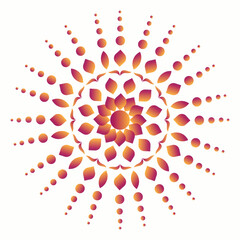 Abstract colorful mandala background with circles