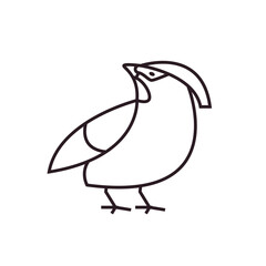 bird animal silhouette symbol sign line icon vector robin, 