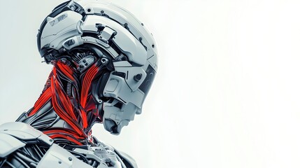 Futuristic Robot with Intricate Circuitry and Mechanical Design