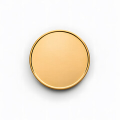 Blank golden medal isolated on white background
