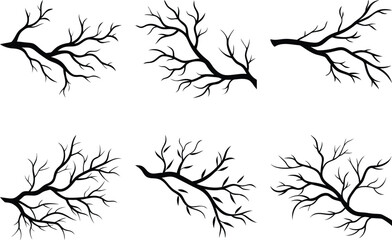 A tree branch vector silhouette