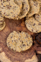natural data cookies with the addition of flax seeds