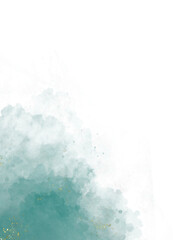 Abstract turquoise watercolor art background Watercolour brush strokes.Pastel blue watercolor paint brush for wedding elements. artistic design templates for invitations , posters, cards.	



