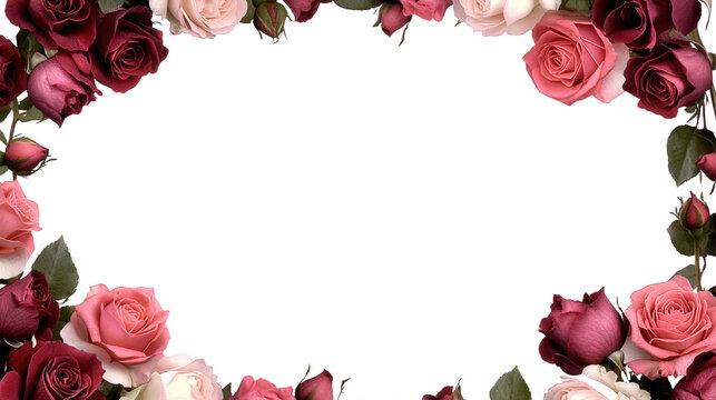 Rose Flower Frame Background