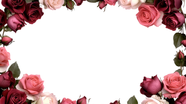 Rose Flower Frame Background