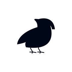 bird animal silhouette symbol sign line icon vector robin, 