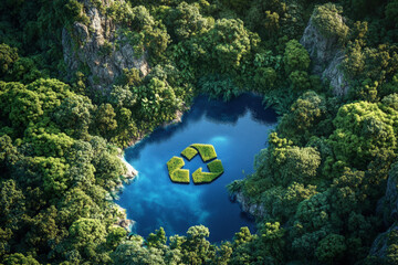 Eco-conscious product setup with fresh tones