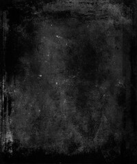Obraz premium Black grunge background, scary horror damaged wall