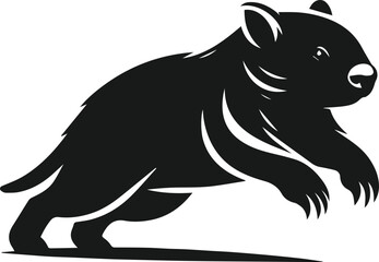 vector image of a wombat