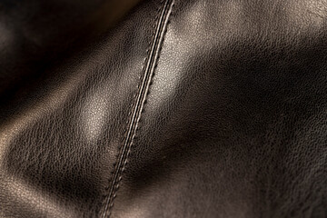 synthetic black leather fabric for the manufacture of clothing