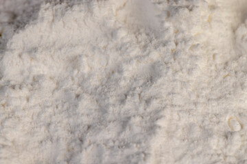 white powdered crystalline sugar from sugar beet