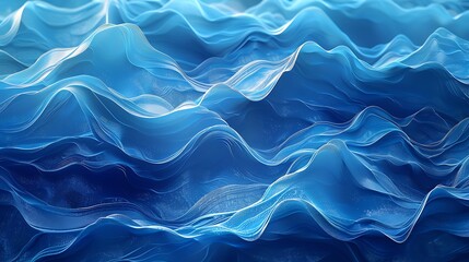 Obraz premium 3d abstract water wave blue background wallpaper design