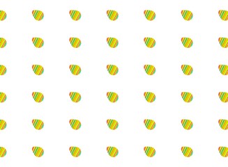 Seamless pattern of colorful Easter eggs with a cheerful and unique design suitable for Easter-themed decorations, textiles, and graphic backgrounds.
