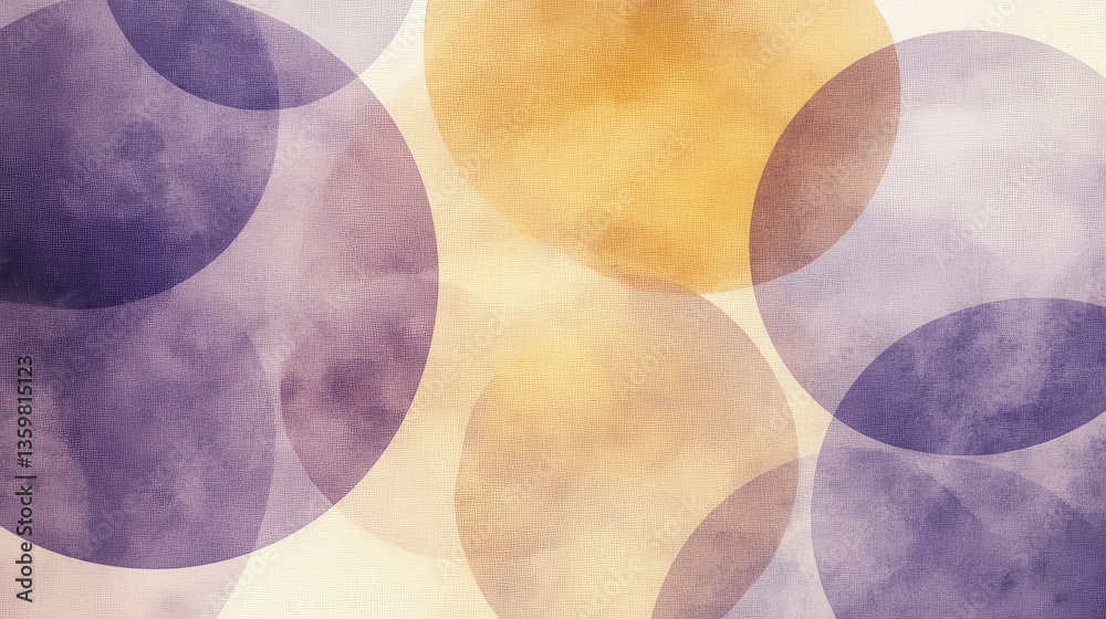 Aufkleber soft pencil strokes blend into a gradient of blurred circles in serene pastel shades throughout the 