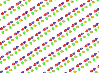 Seamless pattern of colorful Easter eggs with a cheerful and unique design suitable for Easter-themed decorations, textiles, and graphic backgrounds.