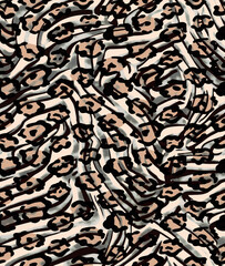 leopard and zebra print. fashion animal skin