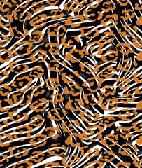 leopard and zebra print. fashion animal skin